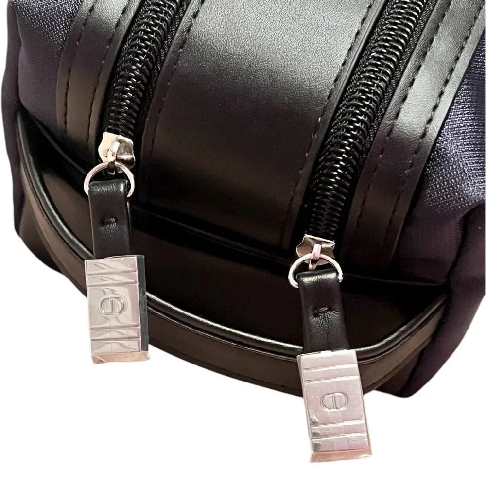 Dior GWP Men Black Blue Double Zipper Travel Pouch - Picture 6 of 8